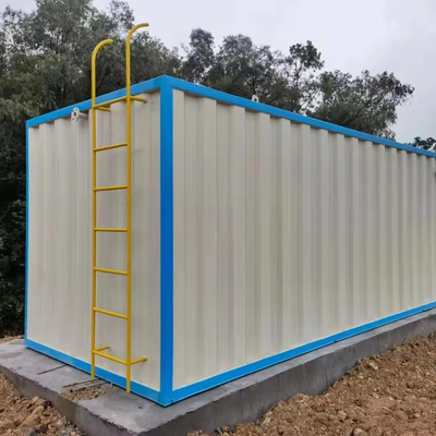 주문 7500 kg 무게 건설 재료 상점 가전 하수 지능형 통합 이동 하수 MBBR 하수 처리 공장 online manufacture