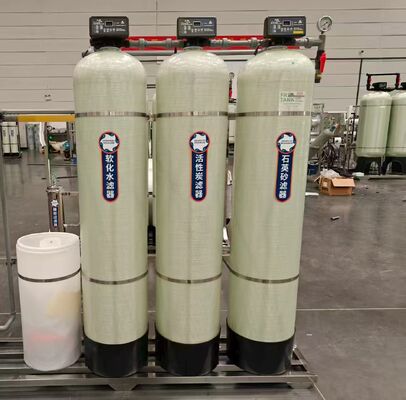 주문 500L/시간 생산성 PLC 핵심 부품과 1년 보증과 함께 RO 수처리 장비 온라인 제조